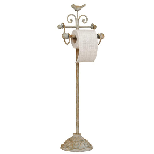 Porta rotolo di carta igienica in stile shabby chic in ferro 
